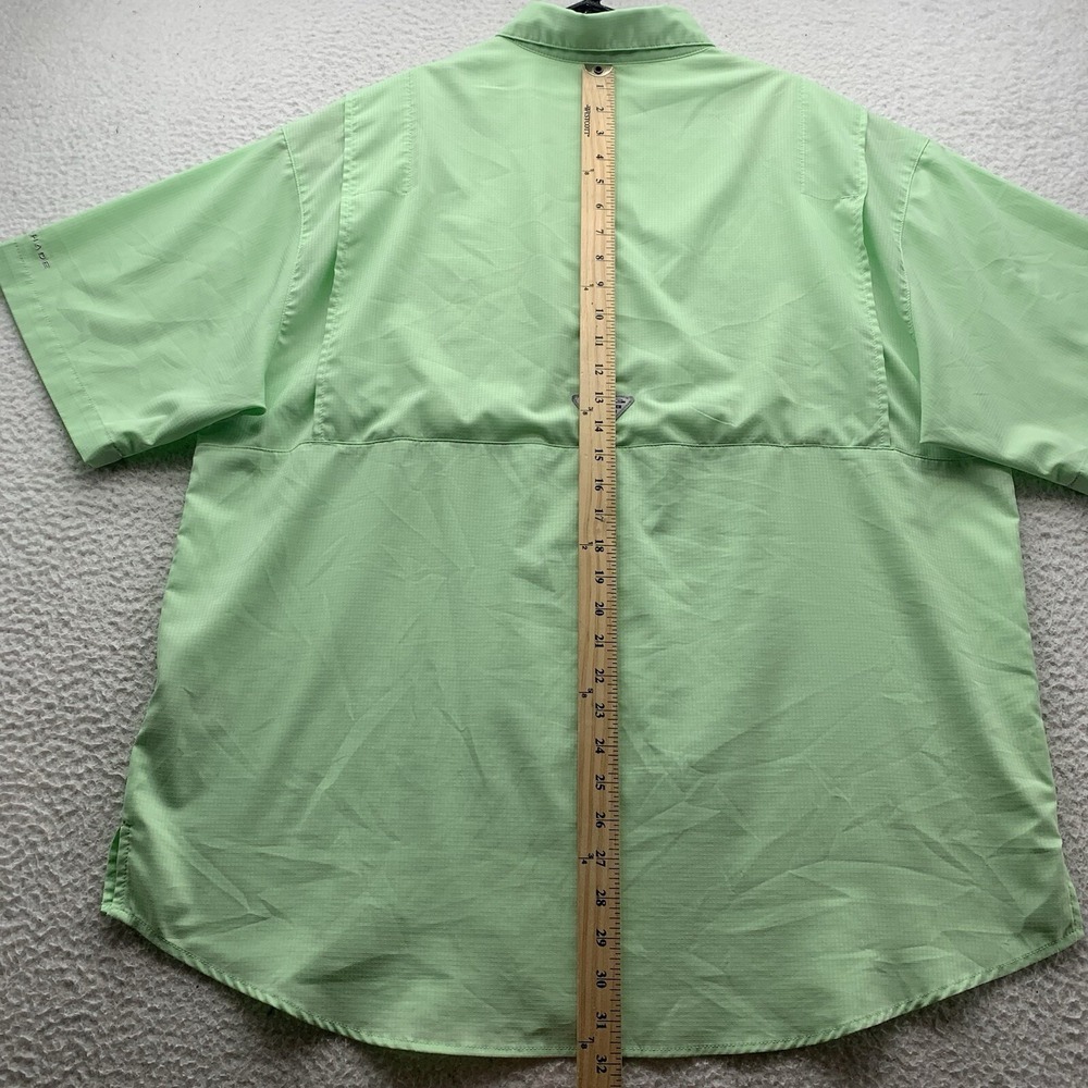 Columbia PFG Tamiami Shirt Mens XL Mint Green Fishing Outdoors Vented FM7266 Dad - Picture 6 of 10